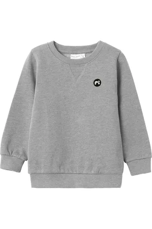 NAME IT Nmmvimo Ls Sweat Bru Noos Tops Sweat-shirts & Hoodies Sweat-shirts Grey