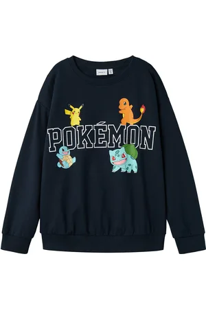 NAME IT Nkmday Pokemon Nreg Sweat Bru Noos Sky Tops Sweat-shirts & Hoodies Sweat-shirts Navy