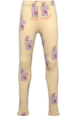 Lindex Leggings Br Aop Bunnies Bottoms Leggings Yellow