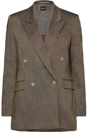HUGO BOSS Jaleto4 Blazers Double Breasted Blazers Brown