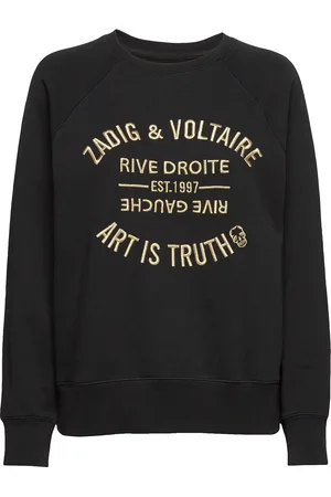 Zadig & Voltaire Upper Blason Brode Designers Sweat-shirts & Hoodies Sweat-shirts Black