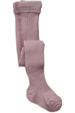 Melton Tights - Rib - All S Sukkahousut Purple