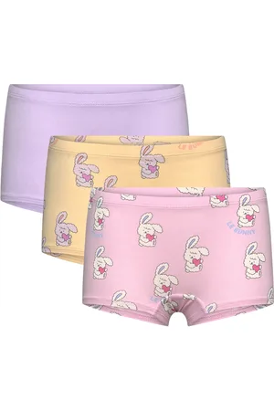 Lindex Boxer 3 Pack Fluffy Rabbit Night & Underwear Underwear Panties Multi/patterned