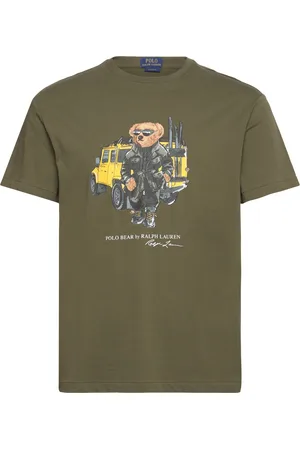 Ralph Lauren Classic Fit Polo Bear Jersey T-Shirt Tops T-shirts Short-sleeved Khaki Green