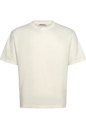 Hope Boxy Tee Offwhite Jersey Tops T-shirts Short-sleeved Cream