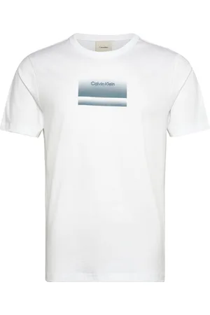 Calvin Klein Gradient Logo T-Shirt Tops T-shirts Short-sleeved White