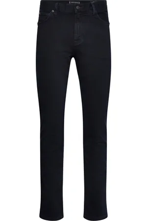 Tommy Hilfiger Straight Denton Pstr Clean Blue Bottoms Jeans Regular Black