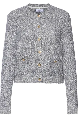 Lindex Jacket Luna Knitted Tops Knitwear Cardigans Blue