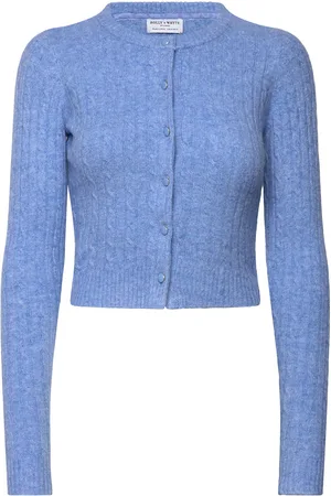 Lindex Cardigan Clarissa Tops Knitwear Cardigans Blue