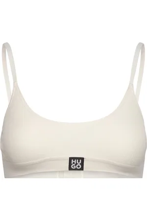 HUGO BOSS Bralette Rib Lingerie Bras & Tops Soft Bras Bralette Cream
