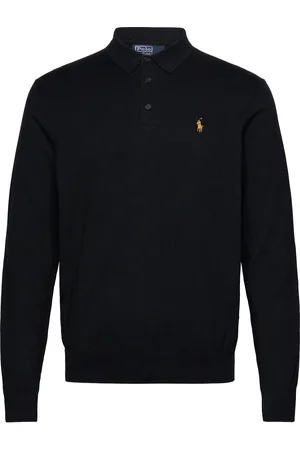 Ralph Lauren Lunar New Year Polo-Collar Sweater Tops Polos Long-sleeved Black