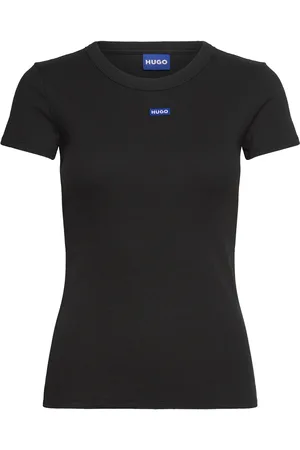Hugo Blue Easy Tee_B Tops T-shirts & Tops Short-sleeved Black