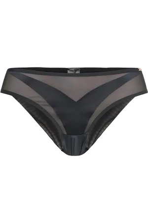 Hunkemöller Mesh Essentials Hl Brazilian Lingerie Panties Brazilian Panties Black