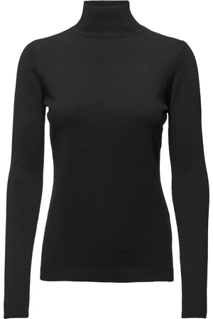 Minus Lana Rullekrave Strik Tops Knitwear Turtleneck Black