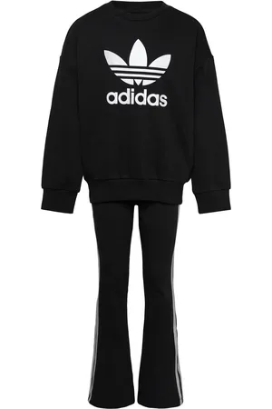 adidas Loose Crew Set Sets Sweatsuits Black