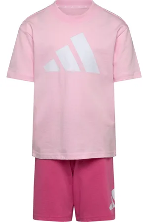 adidas Lk Bl T-Set 160 Sets Sets With Short-sleeved T-shirt Pink