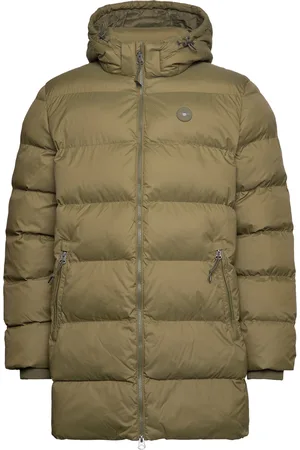 GANT Active Cloud Mid Length Jacket Vuorillinen Takki Topattu Takki Khaki Green