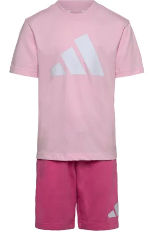 adidas J Bl T-Set Sets Sets With Short-sleeved T-shirt Pink
