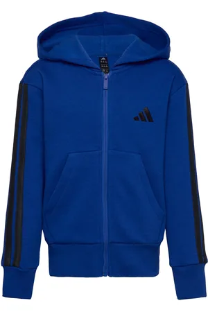 adidas J 3S Fl Fz Hd Tops Sweat-shirts & Hoodies Hoodies Blue