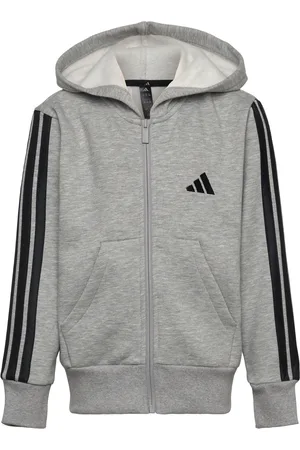 adidas J 3S Fl Fz Hd Tops Sweat-shirts & Hoodies Hoodies Grey