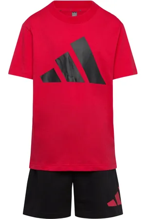 adidas J Bl T-Set Sets Sets With Short-sleeved T-shirt Red