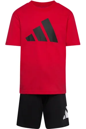adidas Lk Bl T-Set 160 Sets Sets With Short-sleeved T-shirt Red