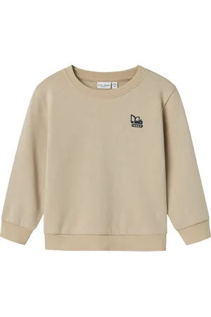 NAME IT Nmmvallen Ls Nreg Sweat Bru Tops Sweat-shirts & Hoodies Sweat-shirts Beige