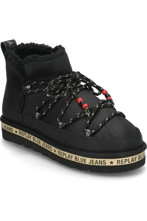 Replay Move Hill Shoes Teddy Boots Black