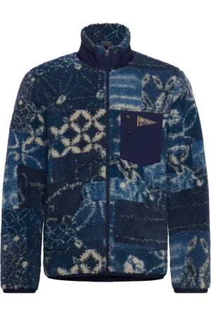 Ralph Lauren Shibori-Inspired Fleece Jacket Tops Sweat-shirts & Hoodies Fleeces Navy
