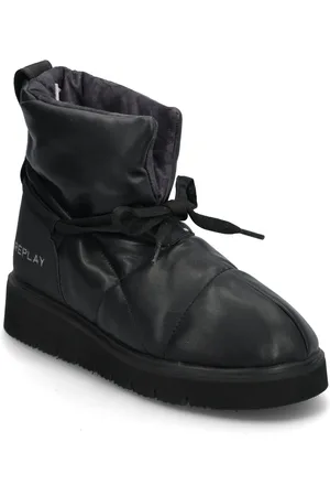 Replay Melrose Skin Shoes Teddy Boots Black