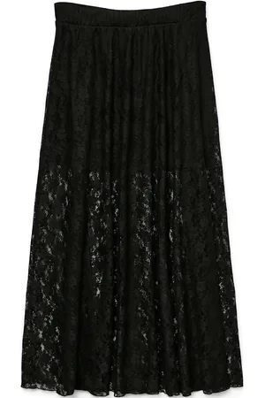 VERO MODA Vmnelda Hw Long Lace Skirt Jrs Exp Skirts Maxi Skirts Black