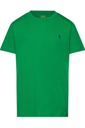 Ralph Lauren Cotton Jersey Crewneck Tee Tops T-shirts Short-sleeved Green