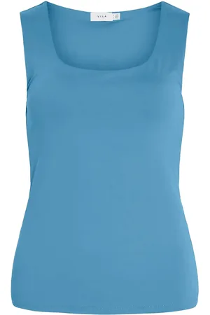 VILA Vikenza U-Neck S/L Tank Top - Noos Tops T-shirts & Tops Sleeveless Blue