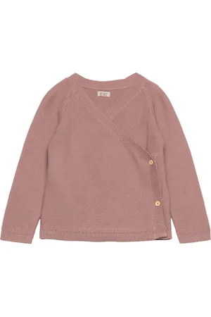 Huttelihut Cardigan Wrap Knit Tops Knitwear Cardigans Pink