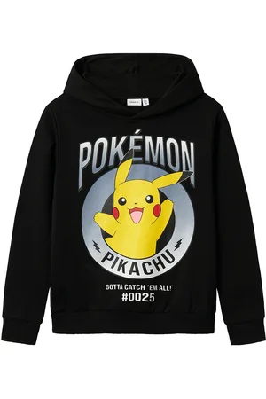 NAME IT Nkmdu Pokemon Nreg Sweat Wh Bru Noos Sky Tops Sweat-shirts & Hoodies Hoodies Black