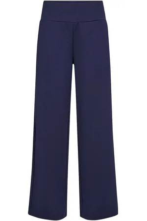 soyaconcept Sc-Siham Bottoms Trousers Wide Leg Navy