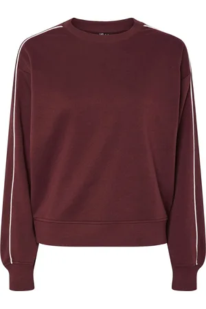 Pieces® Pcchilli Ls Loose Sweat D2D Bc Tops Sweat-shirts & Hoodies Sweat-shirts Burgundy