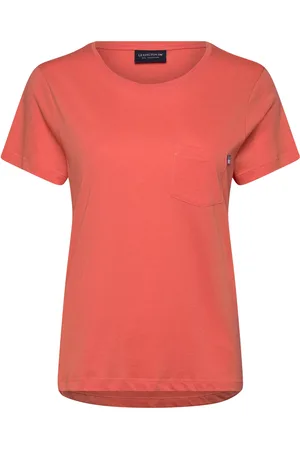 Lexington Cotton-Modal Blend Classic Tee Tops T-shirts & Tops Short-sleeved Coral