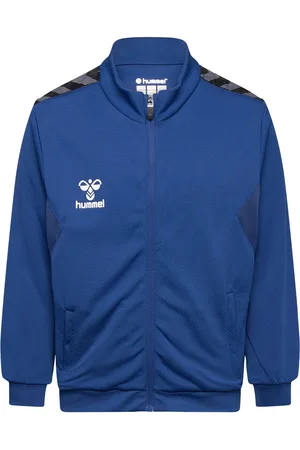 Hummel Hmlauthentic Pl Zip Jacket Kids Tops Sweat-shirts & Hoodies Sweat-shirts Blue