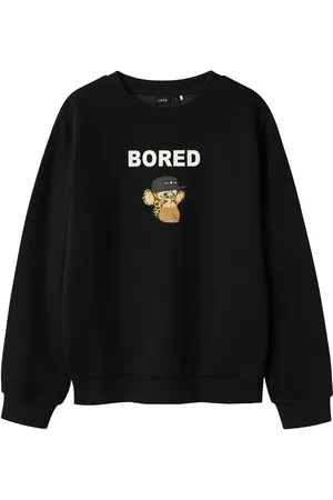 LMTD Nlmabrosso Boredofd Sweat Bru Sky Tops Sweat-shirts & Hoodies Sweat-shirts Black