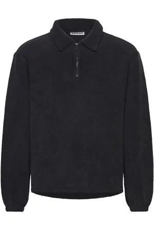 Weekday Fleece Half Zip Sweat Tops Sweat-shirts & Hoodies Fleeces Black