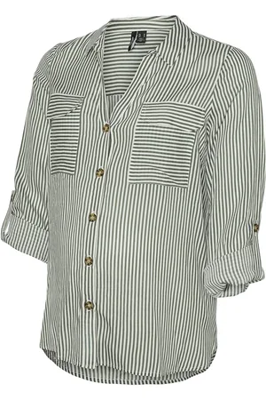 VERO MODA Vmmbumpy L/S Shirt New Noos Tops Shirts Long-sleeved Green