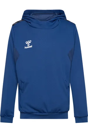 Hummel Hmlauthentic Pl Hoodie Kids Tops Sweat-shirts & Hoodies Hoodies Blue
