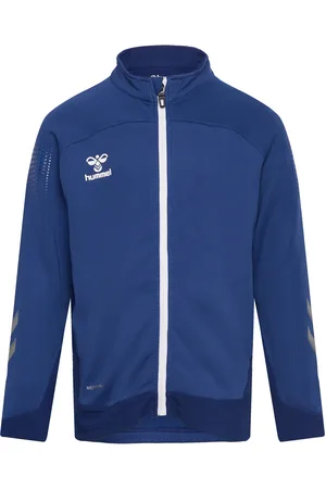 Hummel Hmllead Poly Zip Jacket Kids Tops Sweat-shirts & Hoodies Sweat-shirts Blue