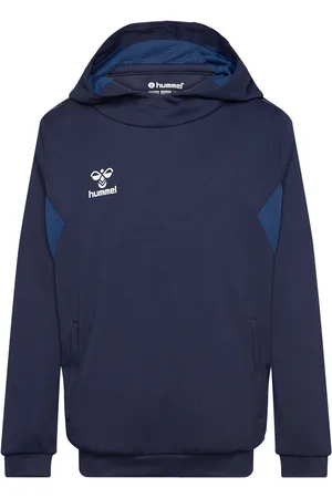 Hummel Hmlauthentic Pl Hoodie Kids Tops Sweat-shirts & Hoodies Hoodies Navy