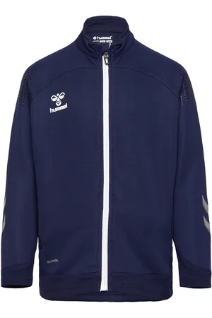 Hummel Hmllead Poly Zip Jacket Kids Tops Sweat-shirts & Hoodies Sweat-shirts Navy
