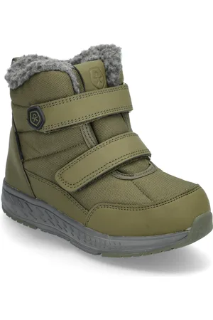 Color Kids Boots Pile Lining - Wp Talvikengät Tarroilla Green