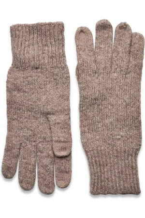 MANGO Knit Gloves Accessories Gloves Finger Gloves Brown