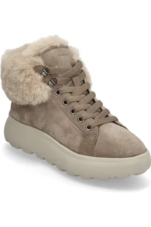 Geox D Spherica Ec4.1 A Korkeavartiset Tennarit Beige
