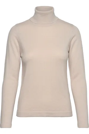 Freequent Fqjade-Blouse Tops Knitwear Turtleneck Beige